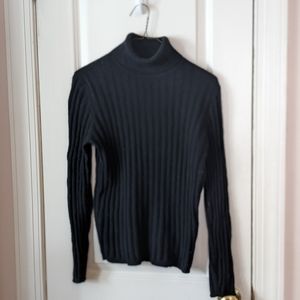 Lord & Taylor Ribbed Cashmere Turtleneck